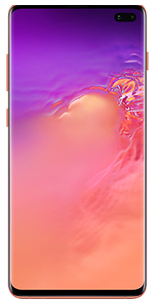 Samsung Galaxy S10+ front facing in black